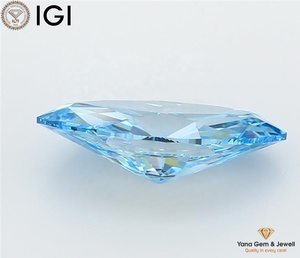 Diamante de Corte Marquesa Cultivado en Laboratorio CVD, Certificado IGI, Color Azul Intenso, Claridad VVS2, 3.00 Quilates para Anillo Solitario Premium - Product Image 3