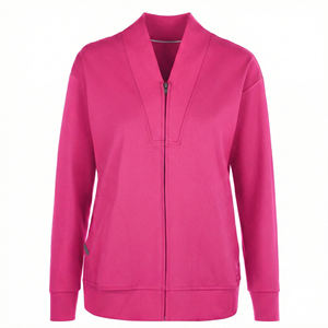Chaqueta de uniforme médico deportiva para mujer, con cremallera, tela elástica, puños de punto acanalado, cintura con banda elástica, bolsillos sin costuras, chaquetas de uniforme médico personalizadas - Product Image 4