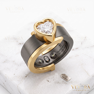 Coque de protection décorative pour bague intelligente en moissanite en forme de cœur, en argent sterling 925 massif, pour femme, bijoux fins - Product Image 4