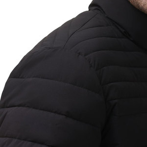 2025 New Luxury High Quality Black Puffer <b>Jacket</b> for <b>Men</b> OEM ODM Design Canvas Fabric Crew Neck Zip Closure - Product Image 3