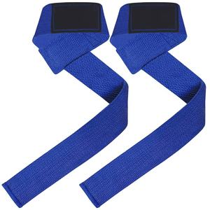 Équipement de sécurité de fitness en gros de haute qualité personnalisé 100% coton soutien-poignet de gymnastique sangles d'haltérophilie taille unique pour tous - Product Image 1