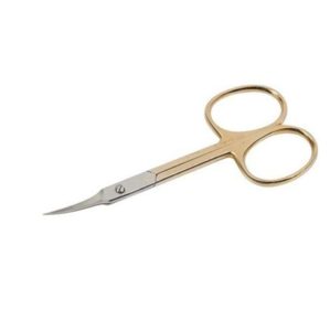 Ciseaux à cuticules professionnels de haute qualité, en acier inoxydable, avec manche doré, pour manucure et soins des ongles, vente en gros - Product Image 1