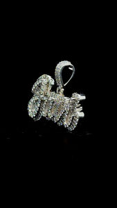 เครื่องประดับ HIPHOP จี้ตัวอักษร Moissanite สองชั้นหนาออกแบบจี้เพชร missanite - Product Image 5