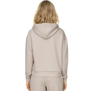 Women Oversized Hooded Sweatshirt Solid Color Full Sleeve Fleece Hoodie With Pockets Breathable Autumn Wear Hoodie For Women - Product Image 3