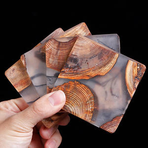 Creative High Quality Eco-Friendly Resin Wood Coasters Classic Style Housewarming Gift for New House Apartment <b>Bar</b> Coasters - Product Image 4
