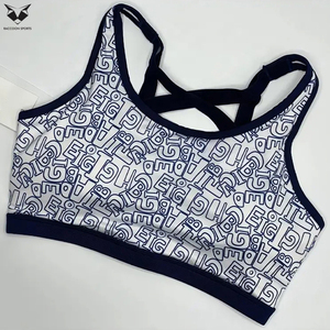 Soutien-gorge de sport personnalisé par sublimation pour femme, unisexe, 90 % polyester, 10 % élasthanne, meilleur matériau respirant, soutien-gorge de sport uni - Product Image 4