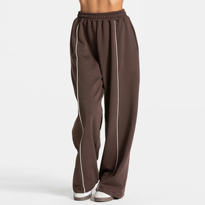 Pantalon de yoga taille haute pour femme, coupe large et droite, décontracté, avec taille élastique, pour le fitness et l'entraînement en salle de sport - Product Image 5