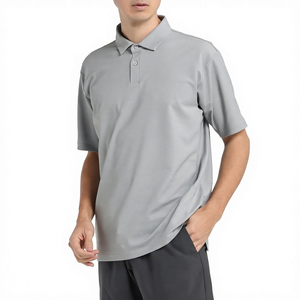 Camiseta de Golf para Hombre, Color Gris Sólido, Poliéster, Manga Corta, Secado Rápido, Deportiva para Exteriores, Modelo SOSH4, Tallas S-4 - Product Image 1