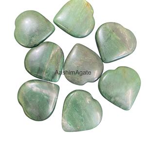 Piedras de Cristal Pulido con Forma de Corazón de Ágata Verde AashimAgate para Decoración del Día de San Valentín con Temática de Amor - Product Image 5