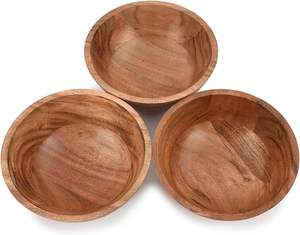 Juego de Tazones de Madera de Acacia para Cocina, Tazones Pequeños para Aperitivos, Tazón para Dulces, Tazones de Madera para Decoración - Product Image 3