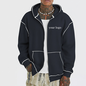 Custom Men's Winter Hoodies 100% Cotton Heavy Weight Premium Quality Oversized Streetwear <b>Zip</b> <b>Hooded</b> Sweatshirt Digital Printing - Product Image 6