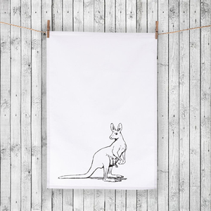 Serviette de cuisine personnalisée avec imprimé girafe, style moderne, blanche, 100% coton, lavable, textile de maison durable pour hôtel - Product Image 2