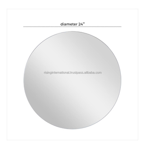 Espejo de pared contemporáneo blanco, espejo de pared moderno, decoración para sala de estar, decoración del hogar, espejo circular para baño, suministros a granel - Product Image 5