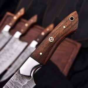 Custom Handmade Damascus Steel Full Tang Durable Kitchen <b>Knife</b> Set Professional Cleaver Fillet Paring Professional Kitchen Set - Product Image 2