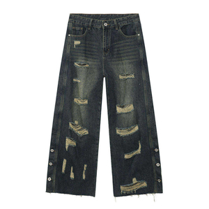 2026 Custom <b>Men's</b> Casual Canvas Denim Straight Fit <b>Jeans</b> Classic Blue Breathable Eco-Friendly Lightweight Low MOQ Production - Product Image 1