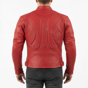 Chaqueta Protectora de Motociclismo Ecológica de Alta Calidad, Cuello Alto, Logotipo Frontal, Cuero Vacuno Transpirable y Personalizable - Product Image 4