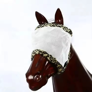 Masque anti-mouches pour chevaux, personnalisé, confortable, de haute qualité, respirant, anti-moustiques, élastique, protection des oreilles en maille pour l'équitation - Product Image 6