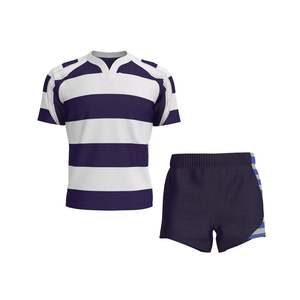 Uniforme de Rugby Elegante y Exclusivo, Conjunto de Uniforme de Fútbol con Logotipo de Marca Privada, 100% Poliéster, Impresión por Sublimación, Antibacteriano, de Secado Rápido - Product Image 1