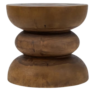 Tabouret scandinave en bois massif de teck, finition naturelle, pour salon, hôtel, parc et espaces commerciaux - Product Image 2