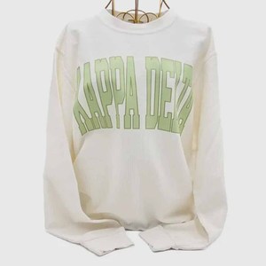 DELTA GAMMA Custom <b>Mock</b> <b>Neck</b> Sweatshirt Vintage College Chenille Embroidery Cotton Fleece Men Women Youth - Product Image 2
