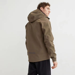 Veste softshell d'hiver pour homme de haute qualité, imperméable, respirante, à capuche, extensible, confortable, coupe régulière, tissu durable, fermeture éclair sur le devant - Product Image 2