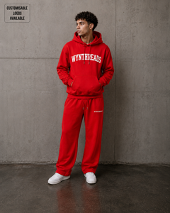 Ensemble molletonné lourd 300-500 GSM personnalisé, le plus vendu – Sweat à capuche et pantalon de jogging en molleton technique pour homme, style streetwear oversize, 2 pièces en tissu éponge - Product Image 1