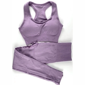 High Quality Preferred Fabric Set Women Yoga Wear Eco-Friendly Sportswear Front Logo for Fitness <b>Plus</b> <b>Size</b> Workout Tops Solid - Product Image 6