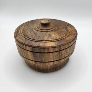 Pot à sel en bois naturel, boîte de rangement élégante pour la cuisine avec couvercle, pour le stockage des assaisonnements et l'organisation du comptoir - Product Image 4