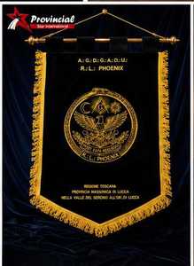 Banderín de Escudo Familiar Bordado a Máquina con Hilo Dorado, Insignia de Terciopelo con Flecos, Regalo Promocional, Estrella Provincial - Product Image 3