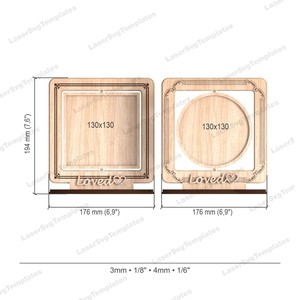 Minimalist Wooden Photo <b>Frame</b> Rectangle Handmade Tabletop Horizontal Orientation - Product Image 2