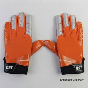 Custom American Football Receiver Gloves Full Finger Adjustable Wrist football <b>game</b> gloves football protective gear for training - Product Image 5