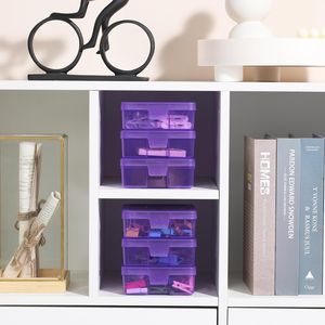 Piccoli Contenitori di Plastica Trasparente con Coperchi Impilabili Organizzatori per Arti e Mestieri per una Conservazione Efficiente - Product Image 3