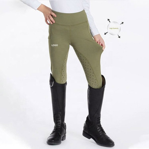 Womens Casual Horse Riding Breeches Silicone Knee Patch Soft Stretch Fabric Comfortable Sports Pants Equestrian For Sale <b>Online</b> - Product Image 2