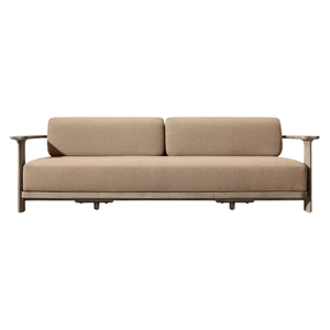 Contemporary Modern <b>Outdoor</b> <b>Sofa</b> Solid Teak Two-Seater Waterproof Cushion Luxury Garden Lounge Furniture for Resort Villa - Product Image 6