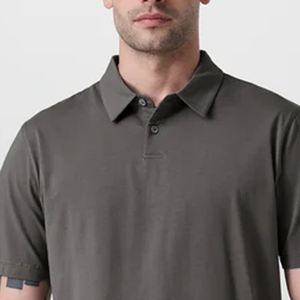 บริการออกแบบเสื้อยืดผู้ชายแบบ OEM คอปกพับได้ ดีไซน์สำหรับกิจกรรมกลางแจ้ง ปี 2026 เสื้อยืดลำลองแฟชั่นผู้ชาย ทรงหลวม สไตล์สตรีท - Product Image 2