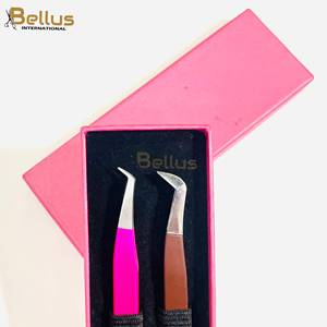 Bellus International Luxury Durable Stainless Steel Smooth Tip Lash Tweezers 45 90 Russian Volume Eyelash Extension <b>Tool</b> Custom - Product Image 6