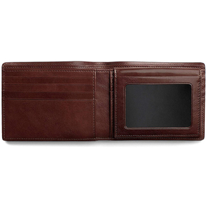 Portefeuille bifold en cuir véritable pour homme, design fin avec blocage RFID, plusieurs emplacements pour cartes et poche à monnaie - Product Image 4