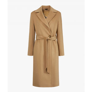 Manteau trench vintage pour femmes en gros |   Manteau long classique pour femmes avec ceinture, vêtements d'extérieur pour l'automne et l'hiver, 100% laine, OEM - Product Image 4