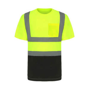 Camiseta de Seguridad de Manga Corta de Alta Visibilidad, 100% Poliéster, Transpirable, Resistente, Reflectante, para Construcción - Product Image 1