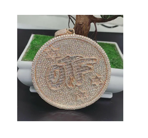 Pendentif unisexe Hip Hop en Moissanite étincelante, en Argent sterling 925 plaqué Rhodium, taille brillant, serti en canal, inspiré des diamants - Product Image 2