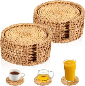 Round Rattan <b>Coaster</b> Handwoven <b>Drink</b> <b>Coaster</b> for Home Kitchen Bar Eco Friendly Wholesale Manufacturer in Vietnam - Product Image 3