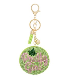 Porte-clés rembourré vert pour femme, joli accessoire de mode pour sac, porte-clés en peluche douce, cadeau décoratif - Product Image 1
