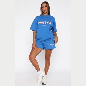 Conjunto de 2 Piezas para Mujer, Verano 2026, Precio Bajo, Alta Calidad, Sudadera Holgada de Manga Larga y Pantalones Cortos - Product Image 4