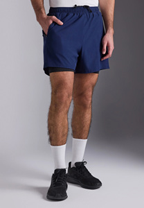 Shorts de sport respirants à double couche avec logo personnalisé, pour la course et l'entraînement, fabrication en gros - Product Image 2