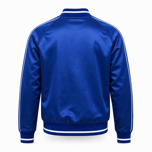 Chaqueta Bomber de Satén Personalizada al por Mayor, Fabricante de Ropa Deportiva Unisex, Logotipo Bordado, OEM, Marca Privada, Proveedor de Ropa Urbana - Product Image 2