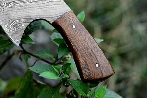 Premium Pasha Enterprises PA-785-C Damascus Cleaver <b>Knife</b> Handmade Meat Chef Butcher Wood Handle Leather Sheath Custom <b>Kitchen</b> - Product Image 2