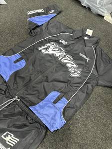 FYTRNOZ Chaqueta deportiva con bloques de color para hombre, con cremallera frontal y cordón en la cintura - Product Image 3