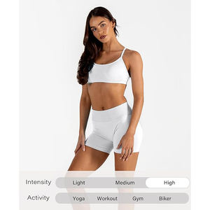 Shorts Scrunch avec poches amovibles pour femme, taille haute, pour yoga, sport et entraînement, style utilitaire modulaire - Product Image 4