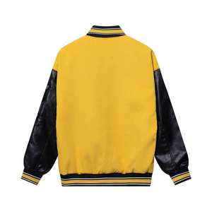 Custom Embroidered Letterman Varsity <b>Jacket</b> Wholesale High Quality Leather Sleeves College <b>Baseball</b> <b>Jacket</b> For <b>Men</b> Autumn Winter - Product Image 5