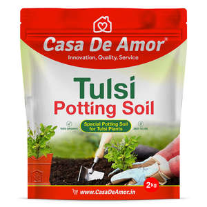 Casa De Amor - Sustrato Orgánico para Tulsi 2 Kg + Fertilizante para Plantas de Tulsi 900 g - Paquete Combinado de Sustrato Orgánico para Plantas de Tulsi - Product Image 1